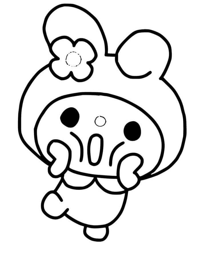 Kostenlose My Melody zum Ausdrucken ausmalbilder