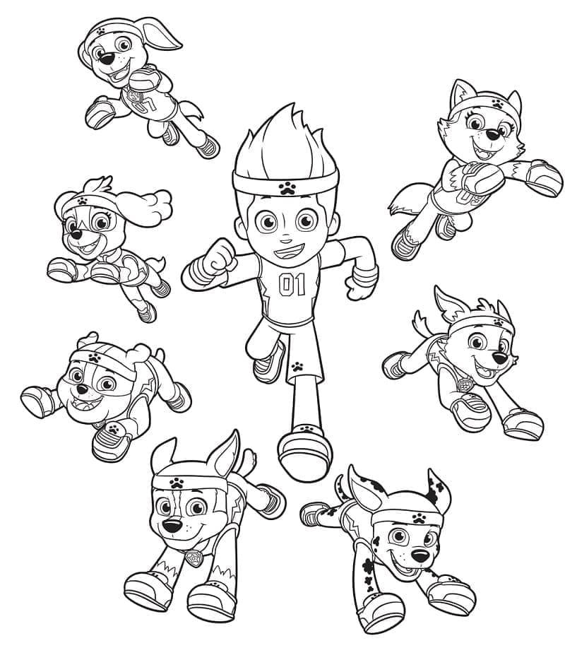 Kostenlose Paw Patrol Druckvorlage ausmalbilder