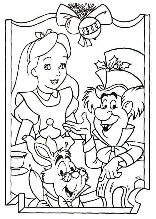 Kostenloses Alice im Wunderland ausmalbilder