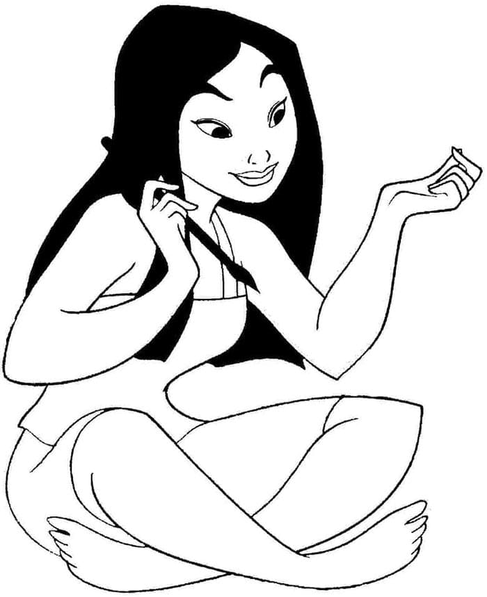 Kostenloses Mulan ausmalbilder