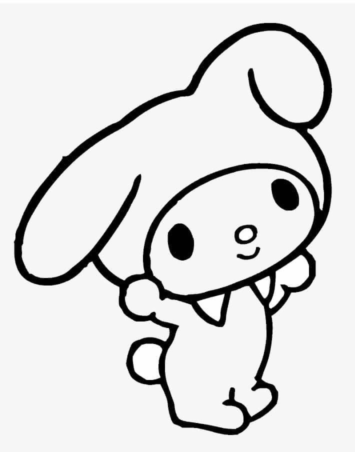 Kostenloses My Melody Bild ausmalbilder