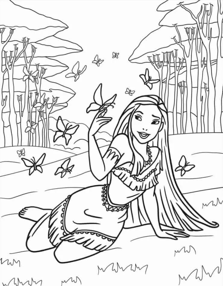 Kostenloses Pocahontas Bild ausmalbilder