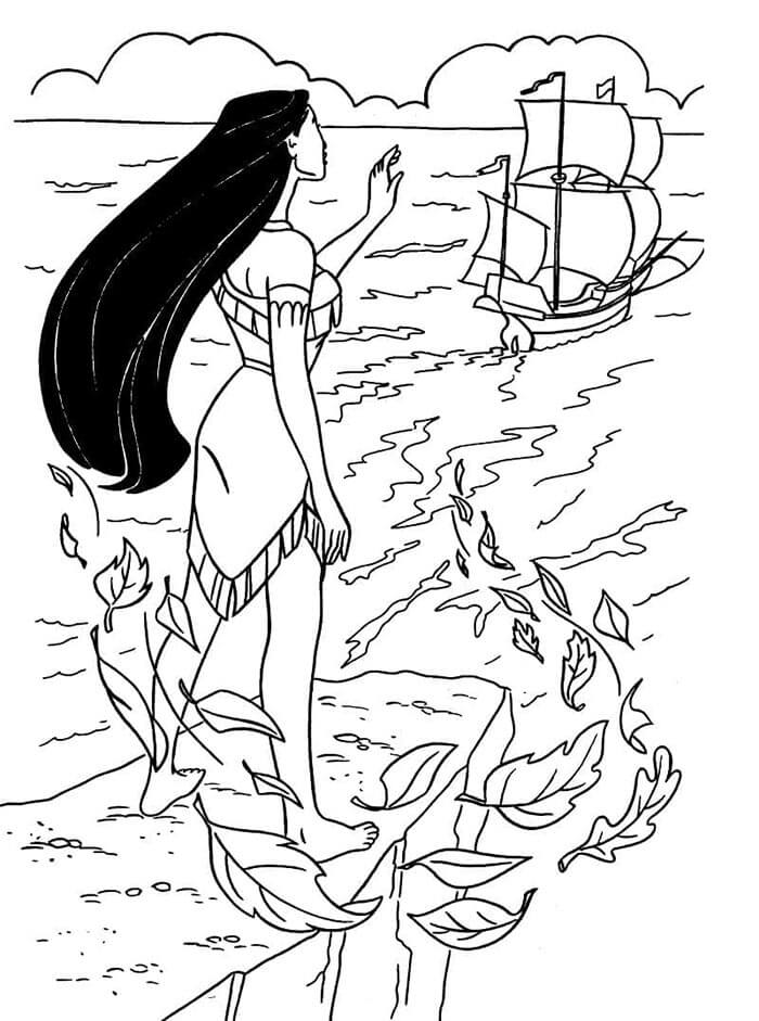 Kostenloses Pocahontas zum Ausdrucken ausmalbilder