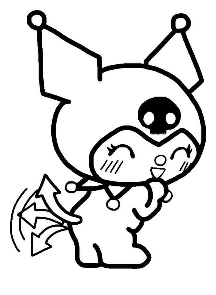 Kuromi Druckvorlage für Kinder ausmalbilder