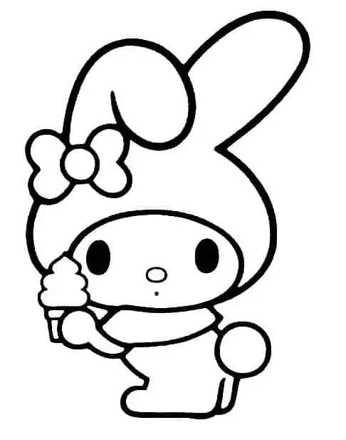 Leicht zu zeichnende My Melody ausmalbilder