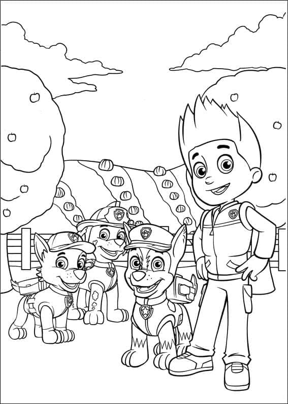 Leicht zu zeichnende Paw Patrol ausmalbilder