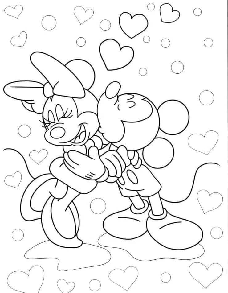 Mickey Mouse und Liebe ausmalbilder