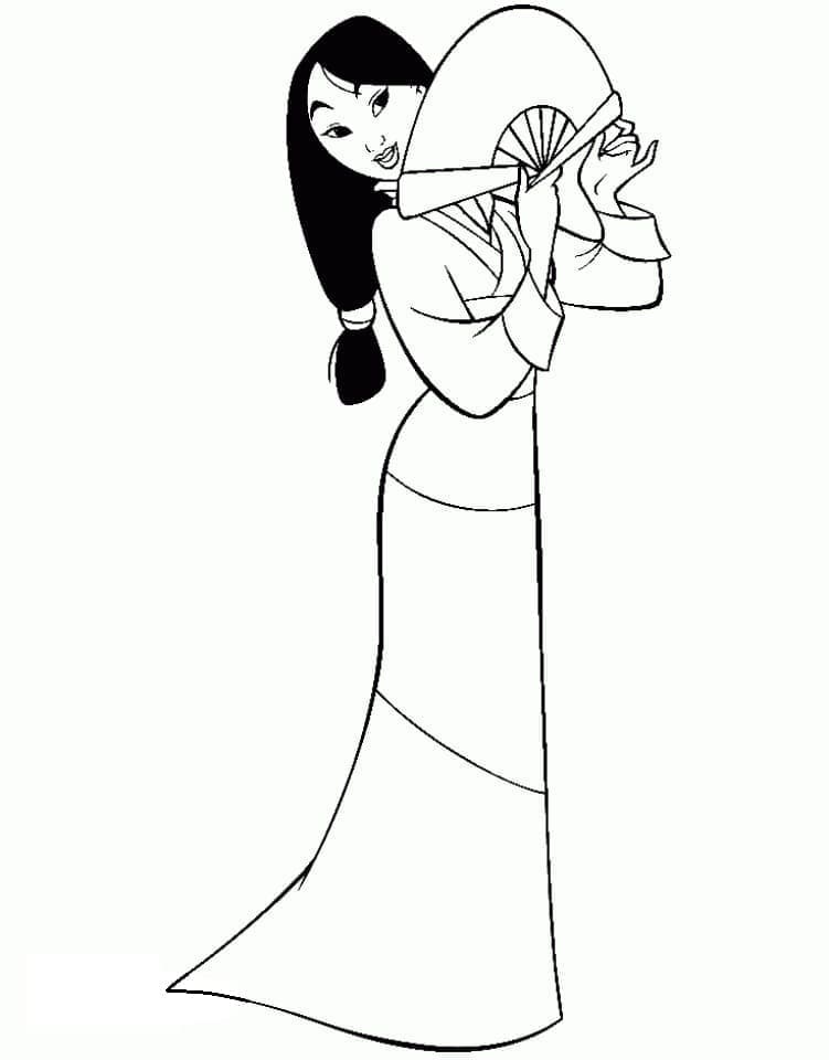 Mulan für 3-jährige Kinder ausmalbilder