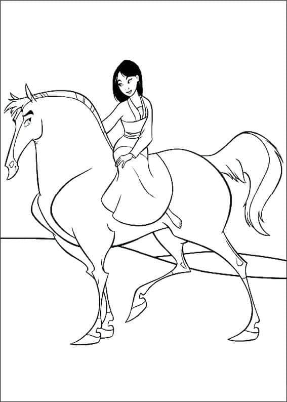 Mulan für 4-jährige Kinder ausmalbilder