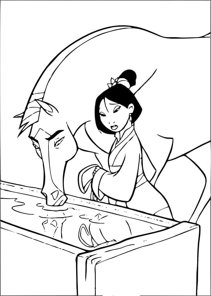 Mulan für Kinder ausmalbilder