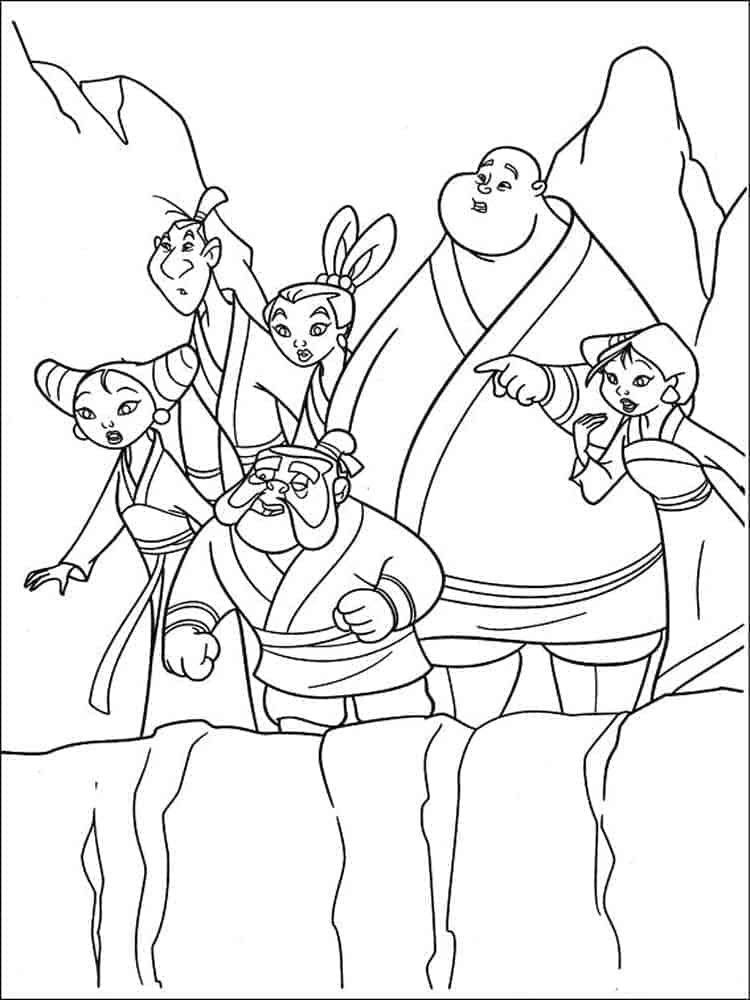 Mulan gratis ausmalbilder