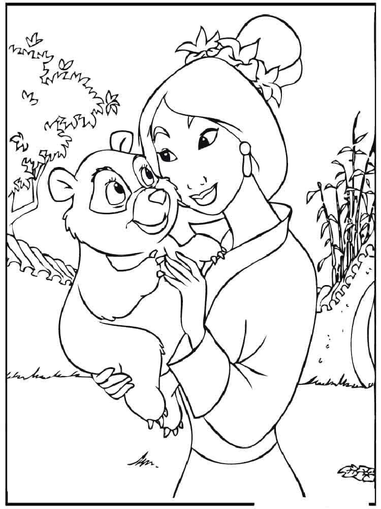 Mulan zum Drucken ausmalbilder