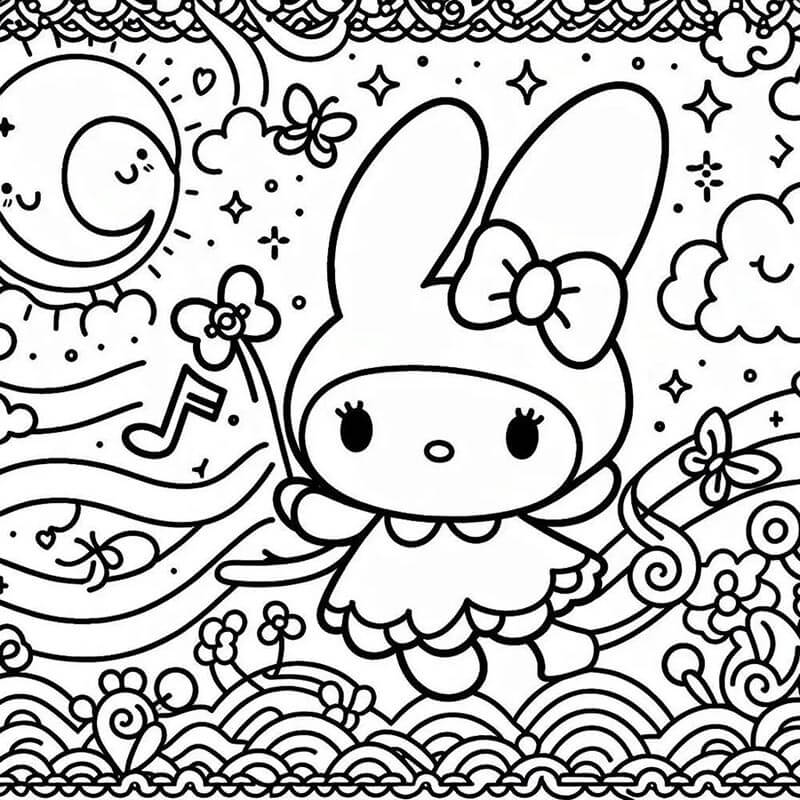My Melody für 3-jährige Kinder ausmalbilder