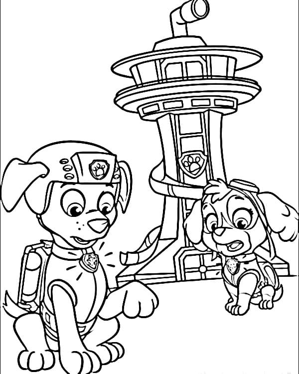 Niedliche Paw Patrol ausmalbilder