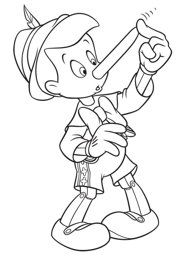 Pinocchio zum Drucken ausmalbilder