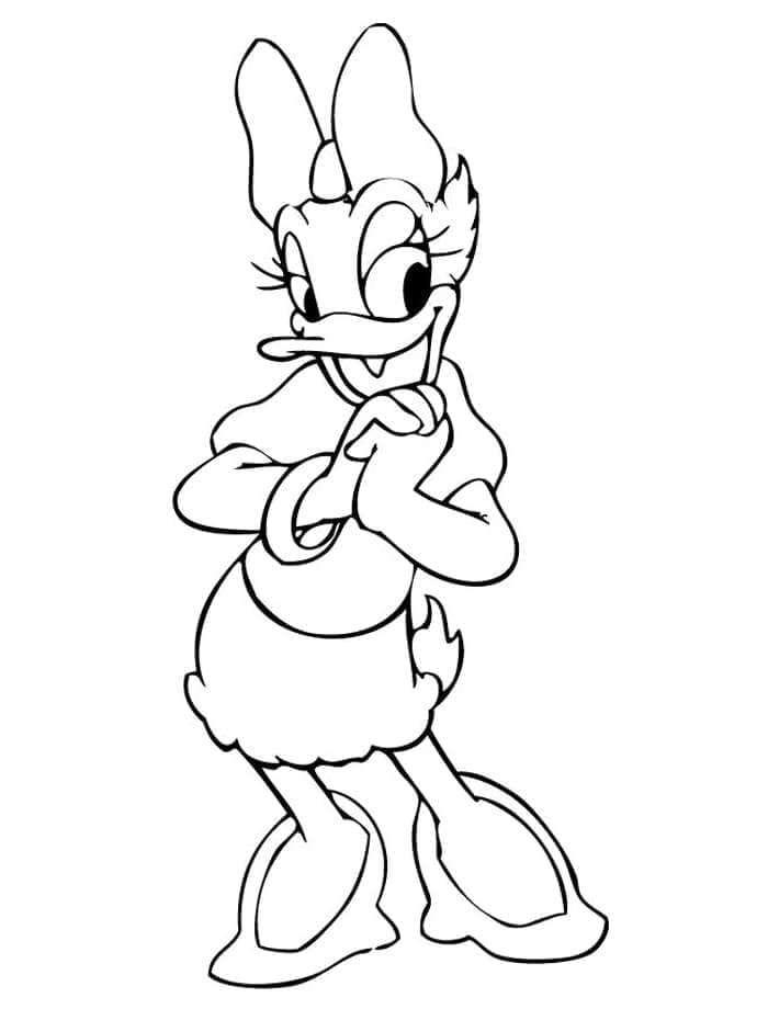 Schlichte Daisy Duck ausmalbilder