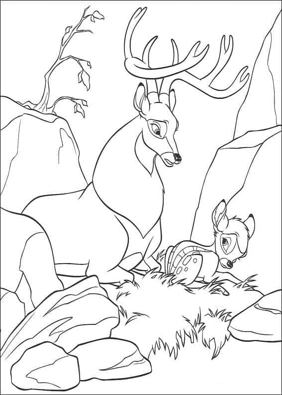Schlichter Bambi ausmalbilder