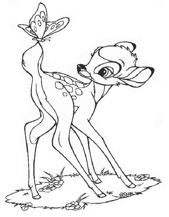 Sehr süßer Bambi ausmalbilder