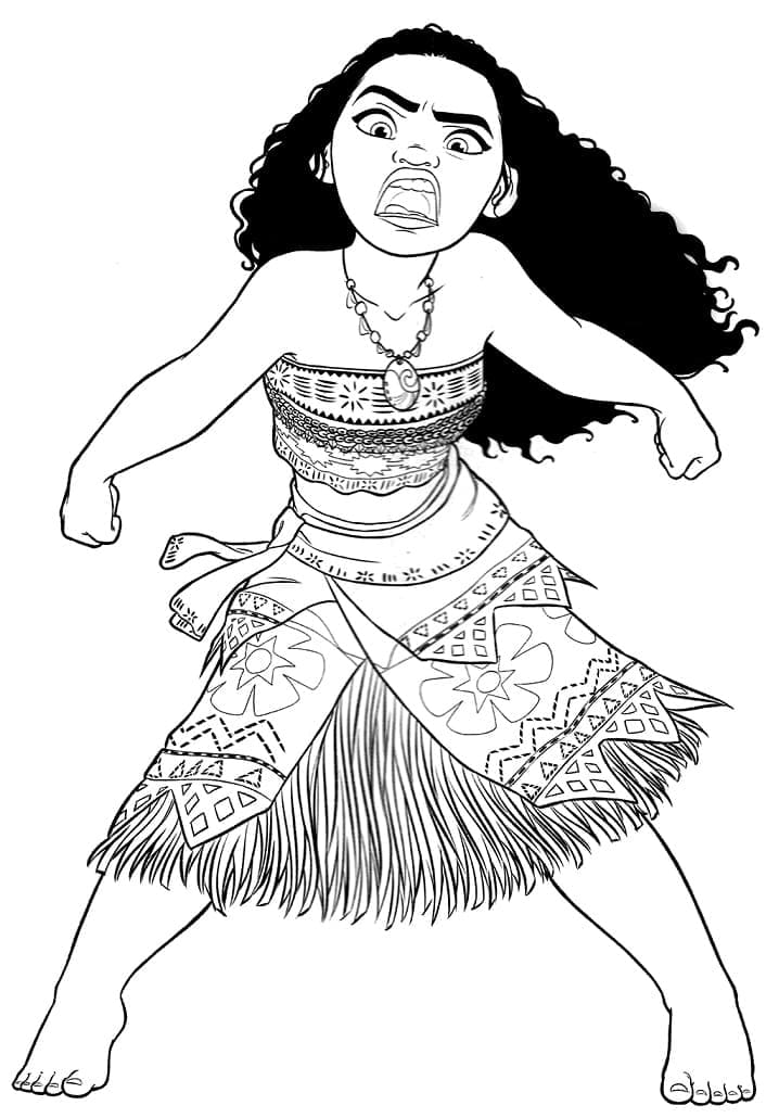 Vaiana kostenloses Bild ausmalbilder