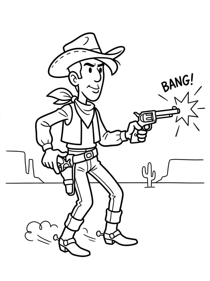 Cartoon Lucky Luke ausmalbilder