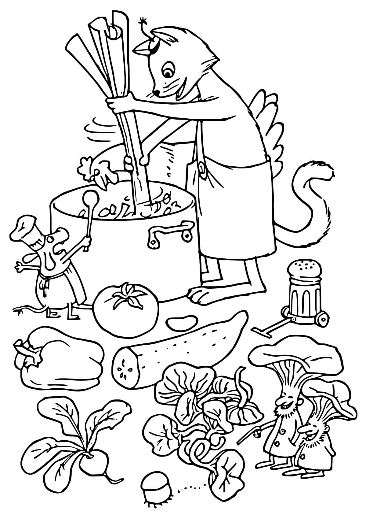 Cartoon Pettersson und Findus ausmalbilder
