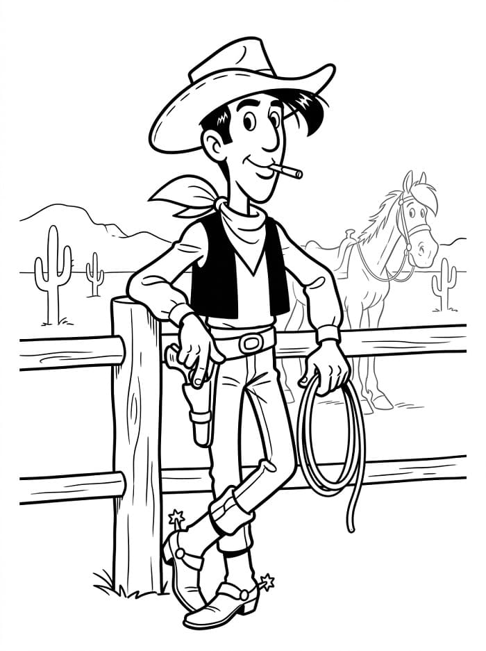 Cooler Lucky Luke ausmalbilder