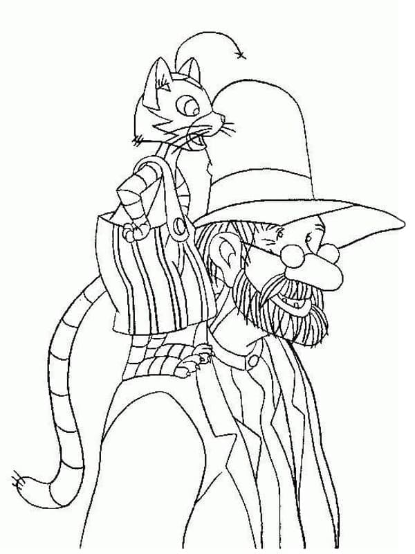 Druckbares Pettersson und Findus ausmalbilder