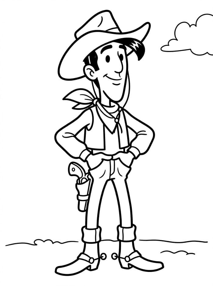 Einfacher Lucky Luke ausmalbilder