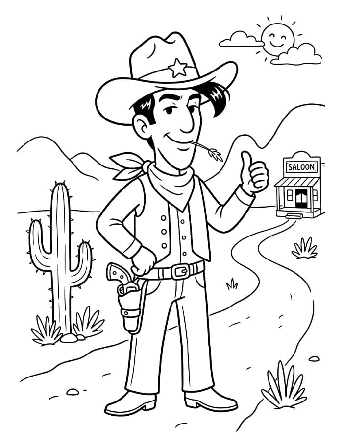 Freundlicher Lucky Luke ausmalbilder