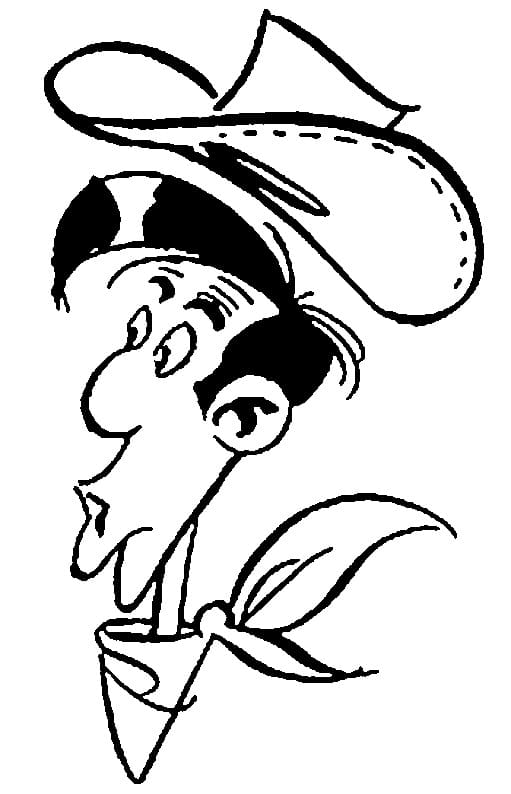Kostenfrei druckbare Lucky Luke Vorlage ausmalbilder