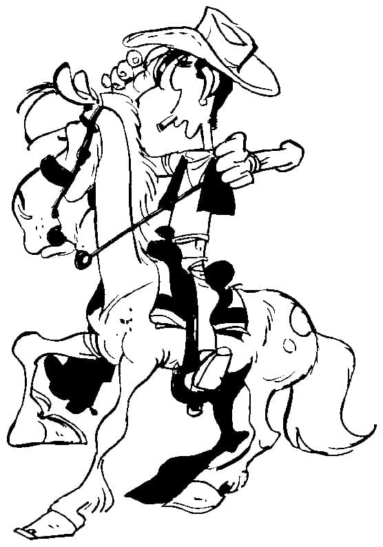 Kostenloser Lucky Luke für Kinder ausmalbilder