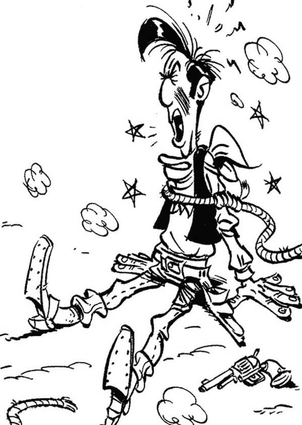 Kostenloser Lucky Luke zum Ausdrucken ausmalbilder
