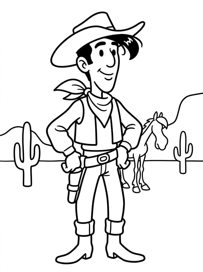 Kostenloser Lucky Luke ausmalbilder