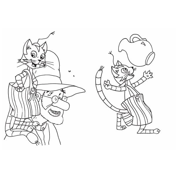 Kostenloses Pettersson und Findus ausmalbilder