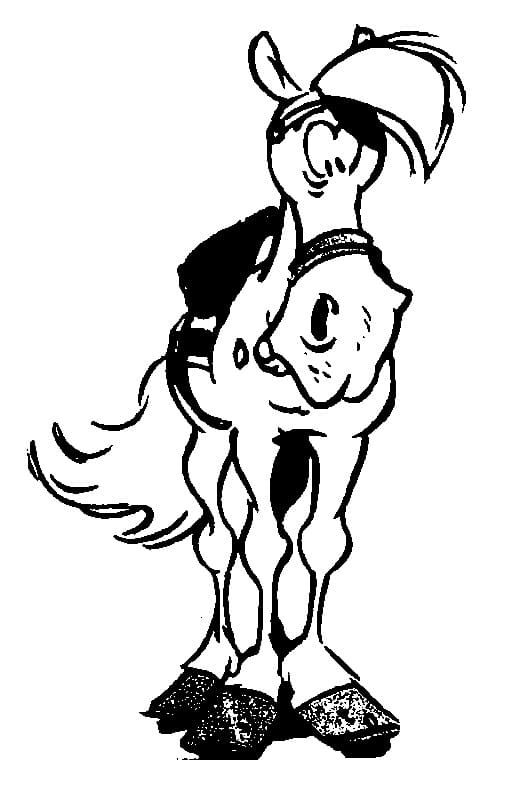 Lucky Luke druckbares Bild ausmalbilder