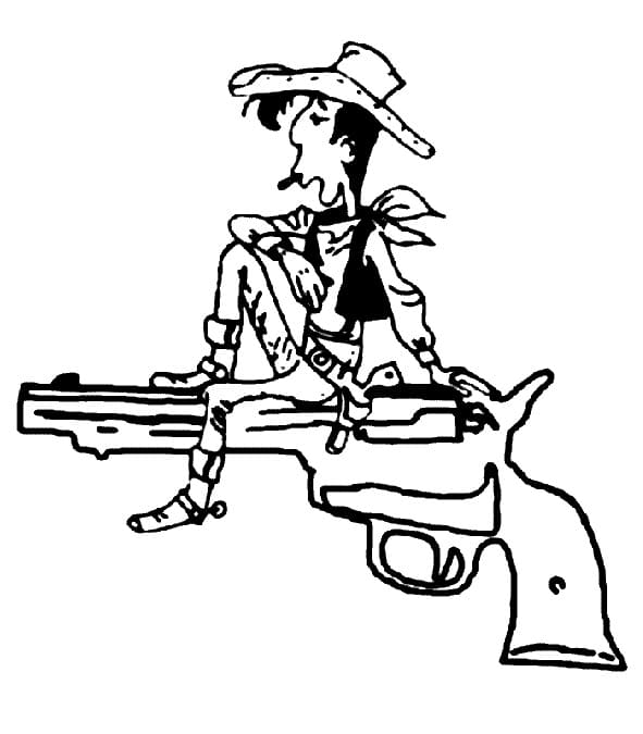Lucky Luke für 1-jährige Kinder ausmalbilder