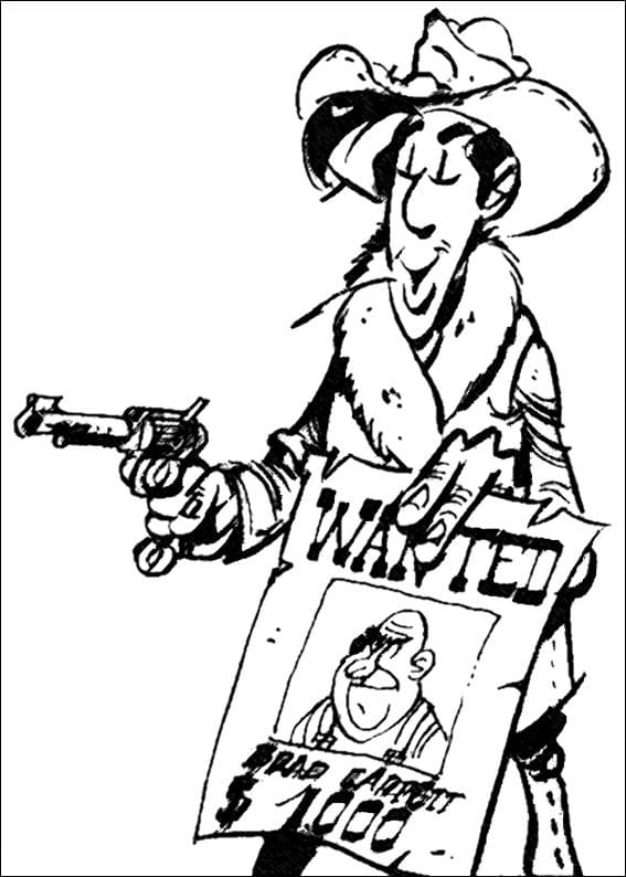 Lucky Luke für 3-jährige Kinder ausmalbilder