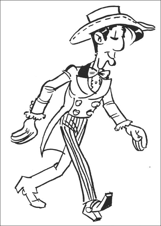 Lucky Luke für 4-jährige Kinder ausmalbilder