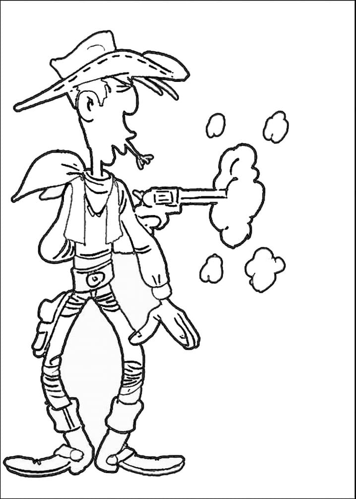 Lucky Luke gratis ausmalbilder
