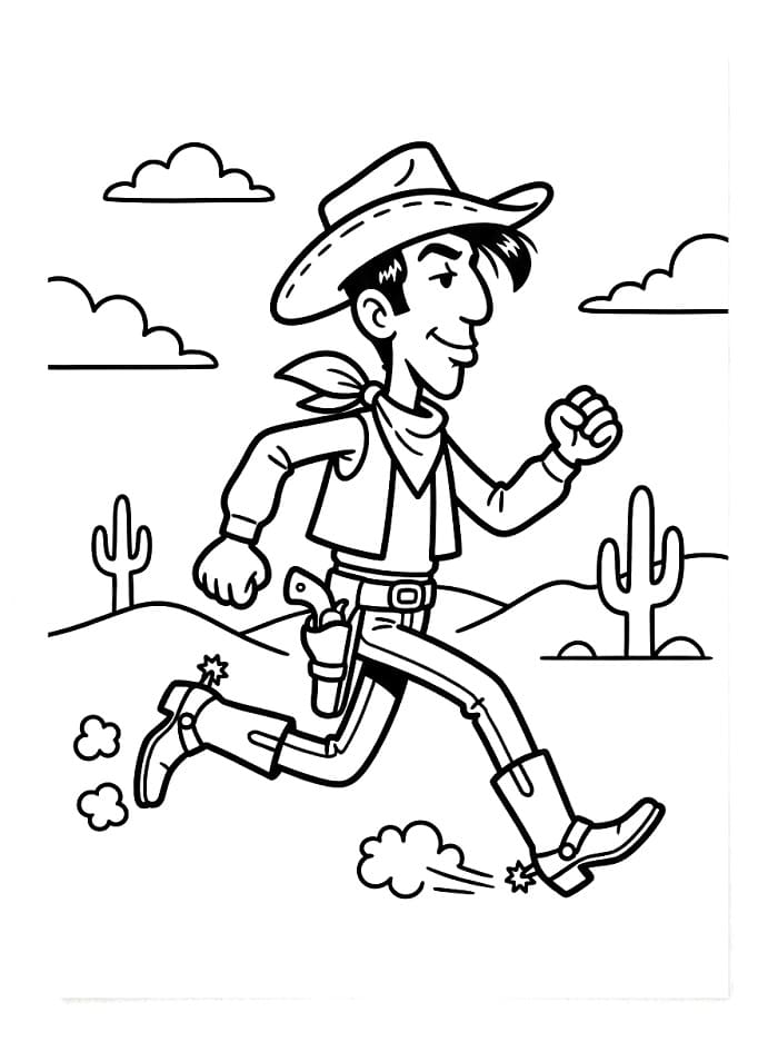Lucky Luke zum Ausdrucken ausmalbilder
