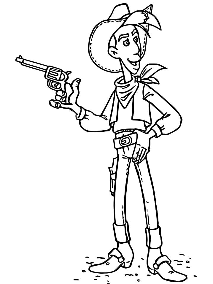 Lucky Luke zum Drucken ausmalbilder