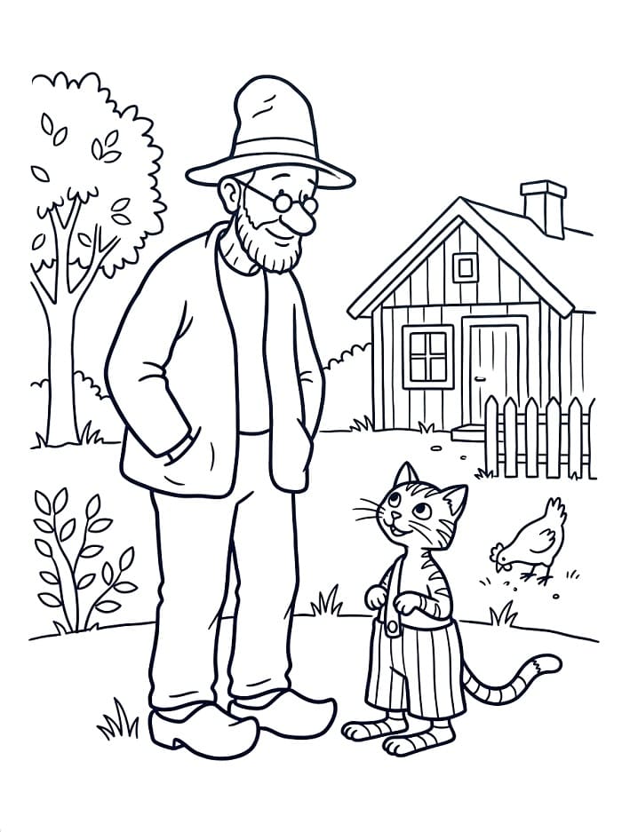 Pettersson und Findus ausmalbilder