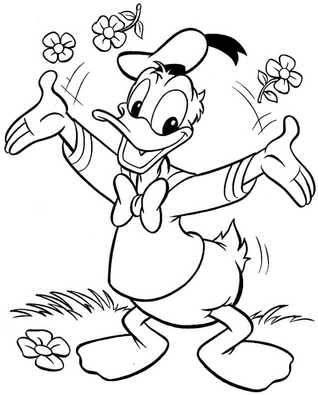 Sehr süßer Donald Duck ausmalbilder