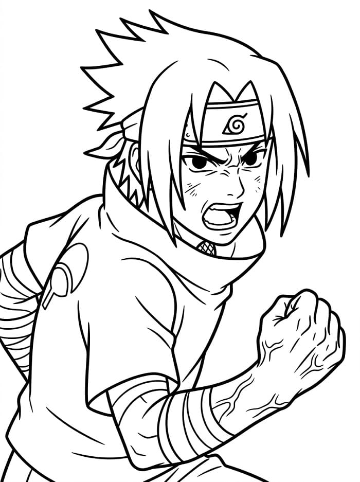 Action Sasuke ausmalbilder