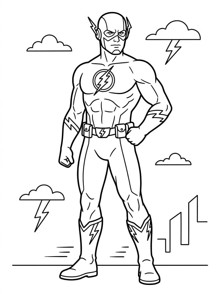 Actionreicher Flash ausmalbilder