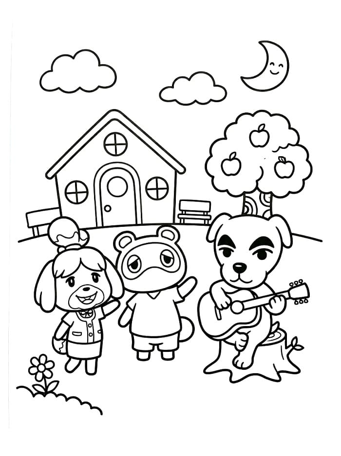 Animal Crossing Charaktere ausmalbilder