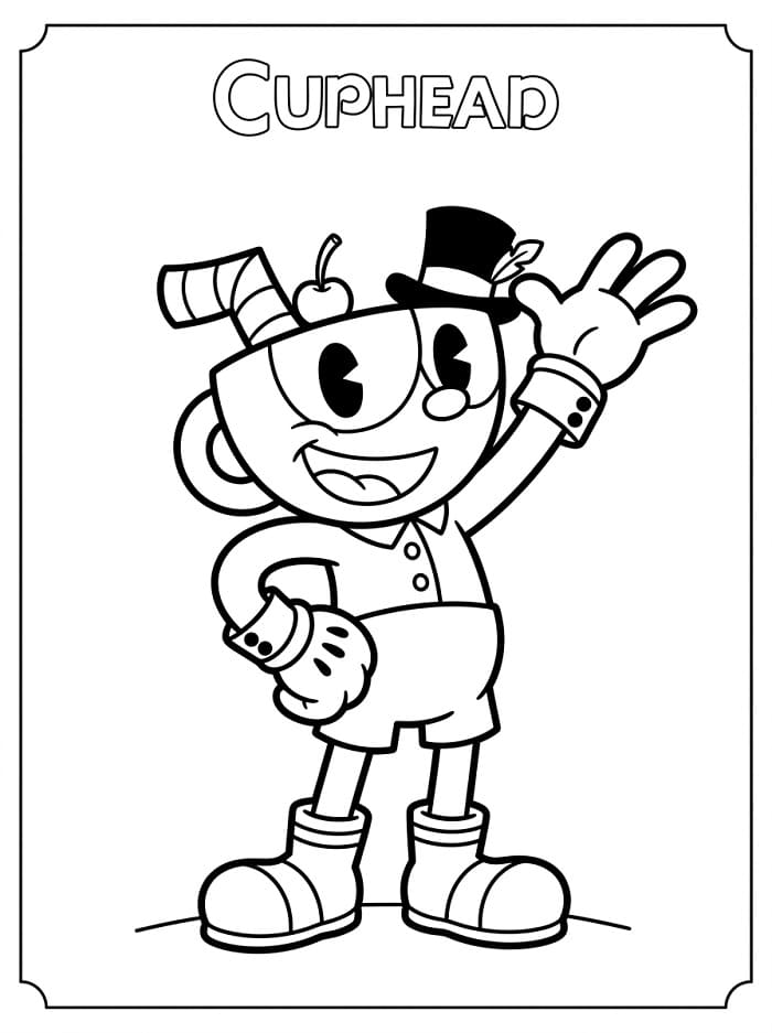 Animated Cuphead ausmalbilder