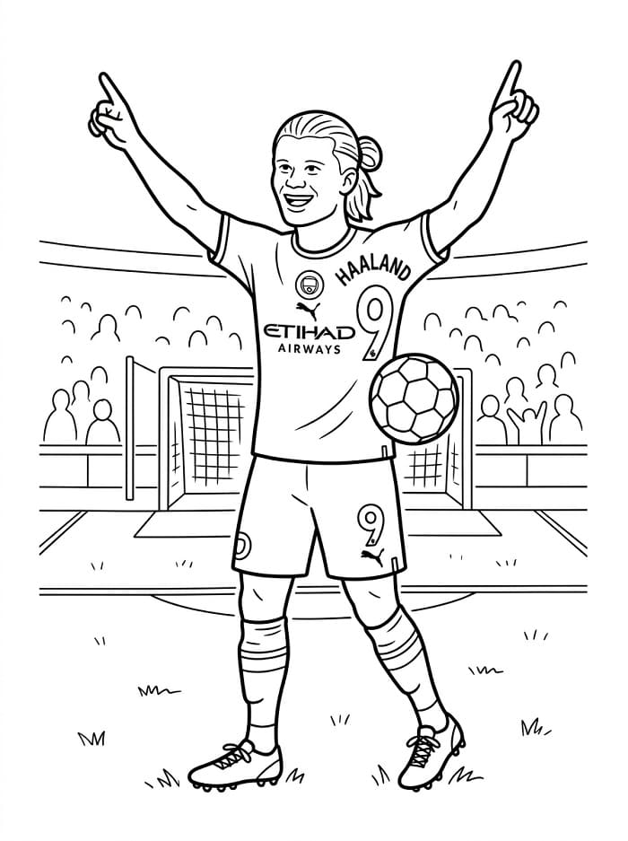 Animated Erling Haaland ausmalbilder