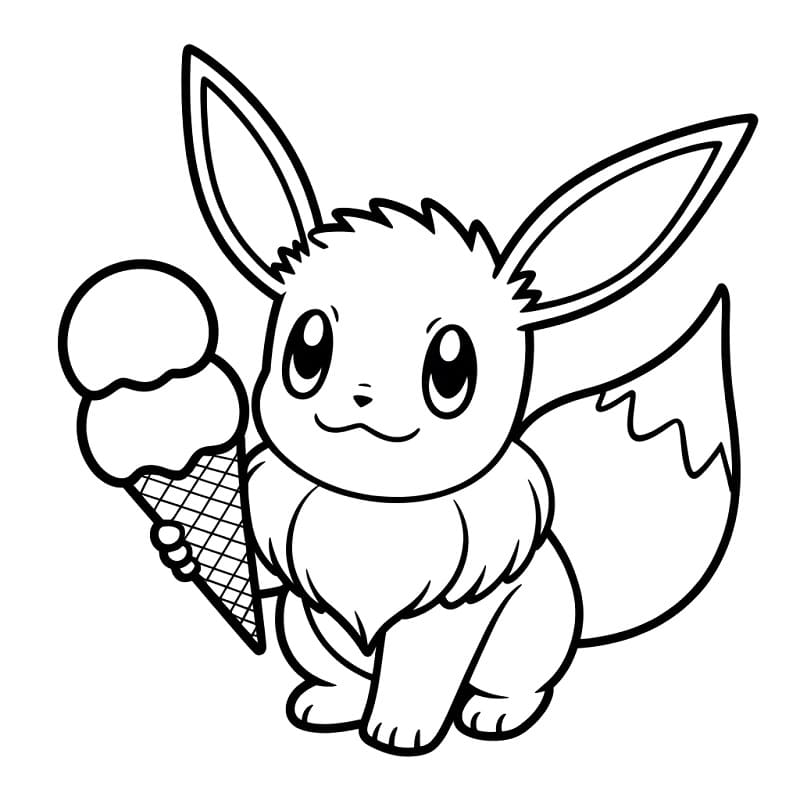 Animated Evoli ausmalbilder