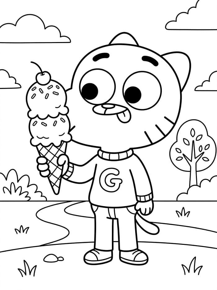 Animated Gumball ausmalbilder
